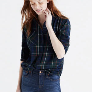 Madewell Flannel Ex-Boyfriend Shirt Ontario Plaid